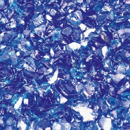 Verre Pilé Décoratif Bleu Foncé 5-10 mm