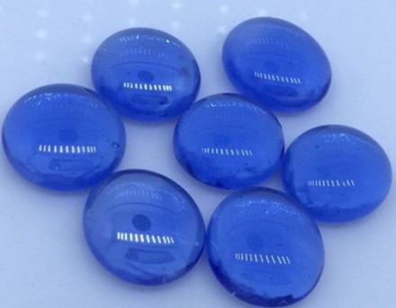 Galet de verre Bleu Clair 12-14 MM