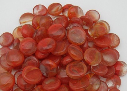Galet de verre Rouge 17-22 MM
